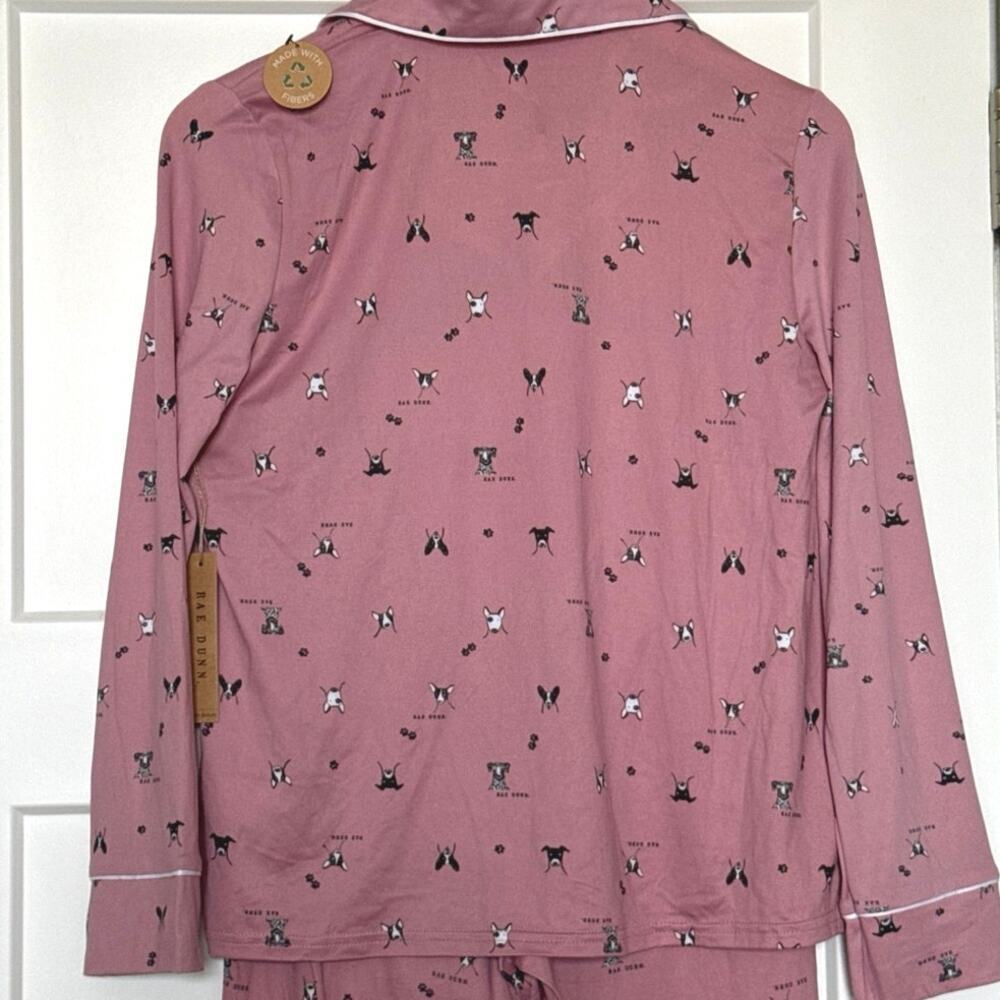 Rae Dunn PJ’s with Pocket Lila’s Dogs and Paws Size Small New With Tags - Picture 8 of 12
